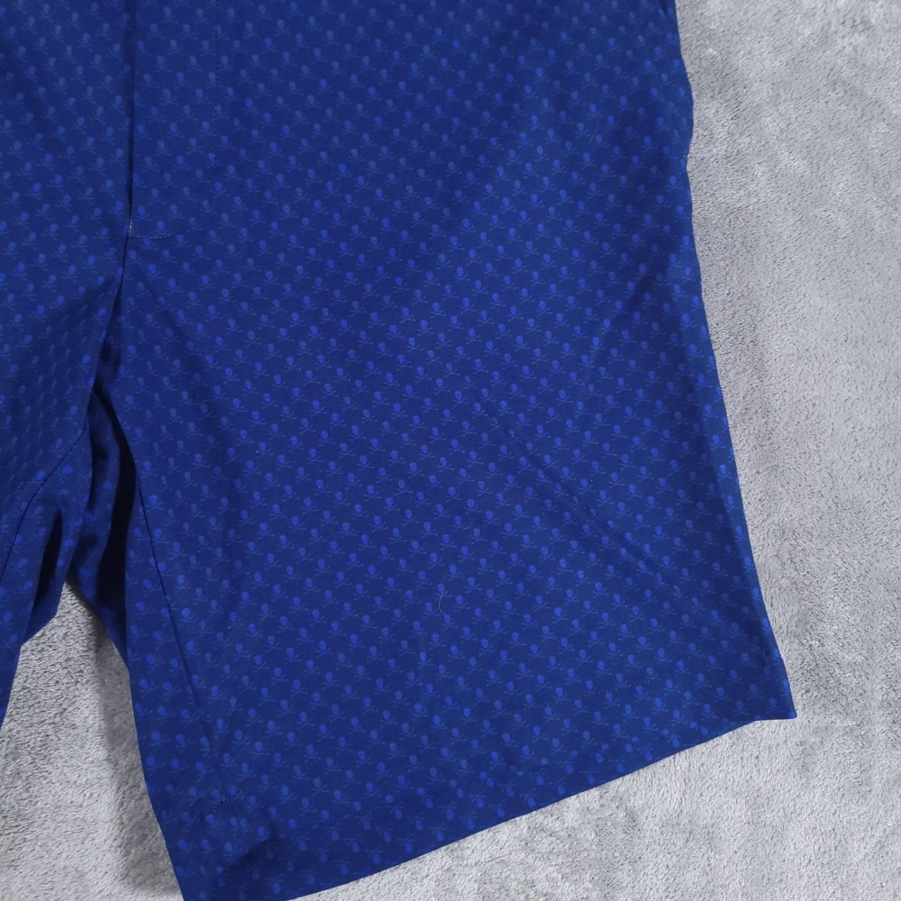Peter Millar Crown Sport Golf Shorts Mens 34 Performance Skulls All Over Blue‎ - Picture 4 of 11